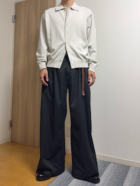 「アイテム（スラックス）」を使った、Tsubasaさん（メンズ・180cm・20代）の秋コーディネート