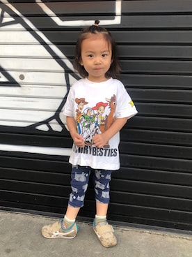 「アイテム（スウェットパンツ）」を使った、真珠〠兄弟さん（キッズ・90cm）の秋コーディネート