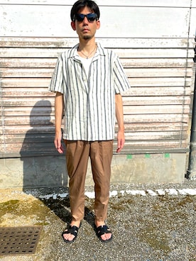 「アイテム（サングラス）」を使った、竹野内さん（メンズ・180cm）の夏コーディネート