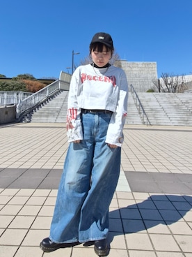 「L.L.Bean（エルエルビーン）のアイテム（キャップ）」を使った、xxtarosaさん（レディース・165cm）の春コーディネート