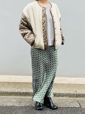 「TODAYFUL（トゥデイフル）のアイテム（ジャケット/アウター）」を使った、_______t_naさん（レディース・154cm）の冬コーディネート