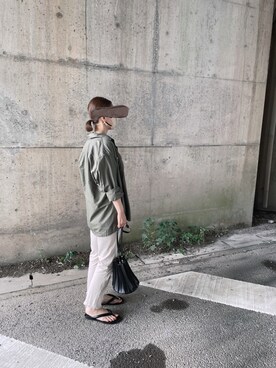 「kasane（カサネ）のアイテム」を使った、cacoさん（レディース・170cm）の夏コーディネート