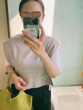 「kasane（カサネ）のアイテム」を使った、cacoさん（レディース・170cm）の秋コーディネート