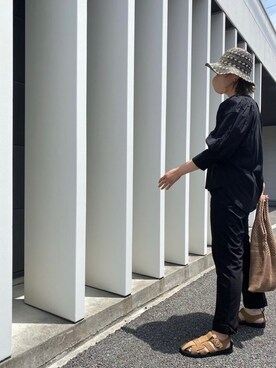 「kasane（カサネ）のアイテム」を使った、cacoさん（レディース・170cm）の夏コーディネート