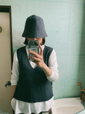 「kasane（カサネ）のアイテム」を使った、cacoさん（レディース・170cm）の秋コーディネート