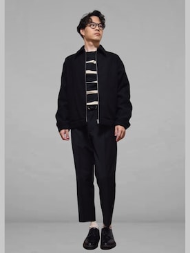 「MONKEY TIME（モンキータイム）のアイテム（ブルゾン）」を使った、xo.takahiroさん（メンズ・174cm）の秋コーディネート