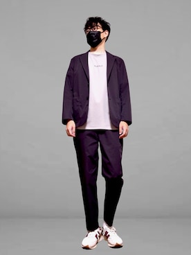 「LAKOLE（ラコレ）のアイテム（Tシャツ/カットソー）」を使った、xo.takahiroさん（メンズ・174cm）の秋コーディネート