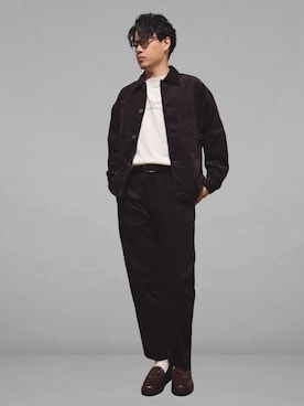 「LAKOLE（ラコレ）のアイテム（ソックス/靴下）」を使った、xo.takahiroさん（メンズ・174cm）の秋コーディネート