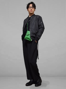 「ASTRONOMY（アストロノミー）のアイテム（MA-1）」を使った、xo.takahiroさん（メンズ・174cm）の秋コーディネート