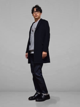 「LAKOLE（ラコレ）のアイテム（スウェット）」を使った、xo.takahiroさん（メンズ・174cm）の秋コーディネート