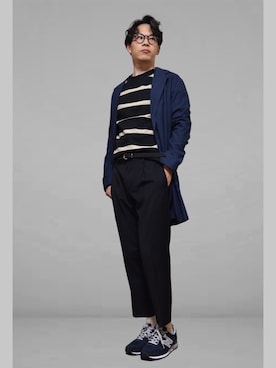 「HARE（ハレ）のアイテム（チェスターコート）」を使った、xo.takahiroさん（メンズ・174cm）の秋コーディネート