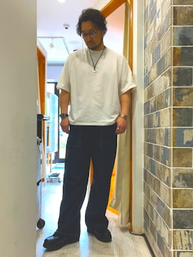 ミナト／ちょいデブでも細く見えるコーデさん（メンズ・171cm）の夏コーディネート