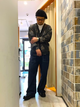 ミナト／ちょいデブでも細く見えるコーデさんのコーディネート