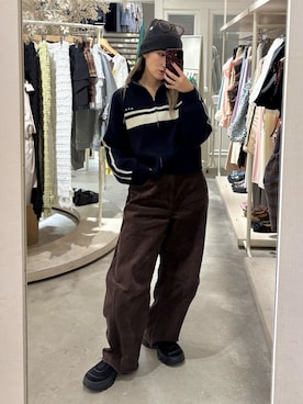 「w closet（ダブルクローゼット）のアイテム」を使った、みうさん（レディース・152cm）の秋コーディネート