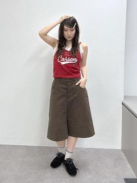 「w closet（ダブルクローゼット）のアイテム」を使った、みうさん（レディース・152cm）の夏コーディネート