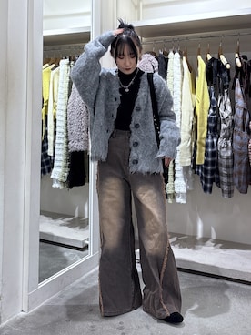 「アイテム（ネックレス）」を使った、みうさん（レディース・152cm）の秋コーディネート