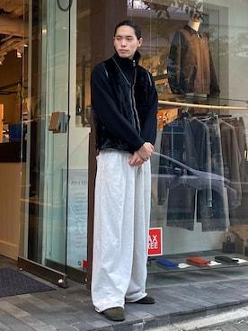 「アイテム（スウェットパンツ、シルバー系）」を使った、Taiyo Maruyamaさん（メンズ・187cm）の秋コーディネート