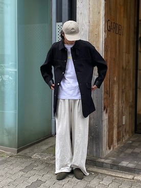 「アイテム（スウェットパンツ、シルバー系）」を使った、Taiyo Maruyamaさん（メンズ・187cm）の秋コーディネート