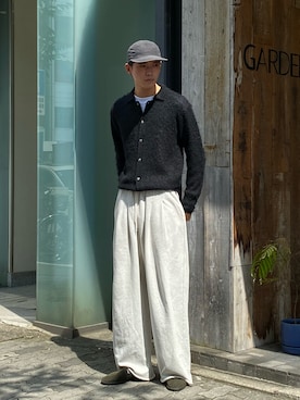 「アイテム（スウェットパンツ、シルバー系）」を使った、Taiyo Maruyamaさん（メンズ・187cm）の秋コーディネート