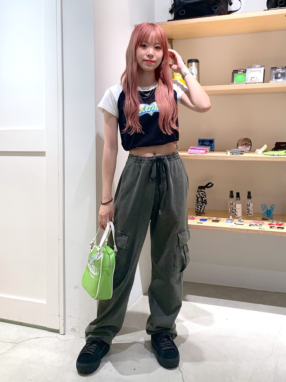 完売確実 大人気 X-girl WHIRLPOOL S/S RAGLAN SLEEVE BABY TEE 1693127631.jpg