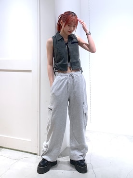 「x-girl_ootd」｜古内 麻衣さん（レディース・157cm）の春コーディネート