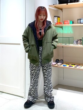 X-girl（エックスガール）の「REVERSIBLE QUILTED JACKET（ナイロン