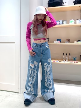 古内 麻衣さん（レディース・157cm）の夏コーディネート