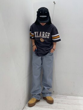 「エクストララージ」｜「アイテム（キャップ）」を使った、理子さん（レディース・152cm）の春コーディネート