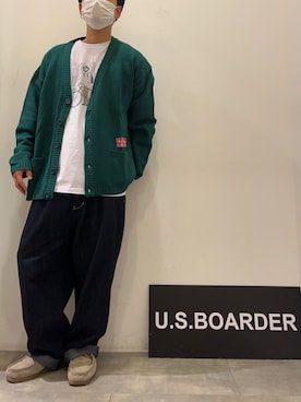 「アイテム（モカシン/デッキシューズ）」を使った、USboarder nogiさん（メンズ・168cm）の春コーディネート