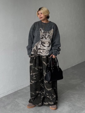 「アイテム（スウェットパンツ）」を使った、shibaoutfitsさん（レディース・154cm・20代）の夏コーディネート