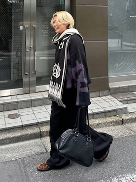 「アイテム（ボストンバッグ）」を使った、shibaoutfitsさん（レディース・154cm）の秋コーディネート