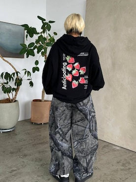 「アイテム（パーカー）」を使った、shibaoutfitsさん（レディース・154cm・20代）の夏コーディネート