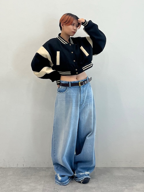 UNISEX】リメイクダメージデニム（デニムパンツ）｜Anui