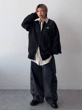 Anui（アニュイ）の「【UNISEX】GRMベアーカウチンニット
