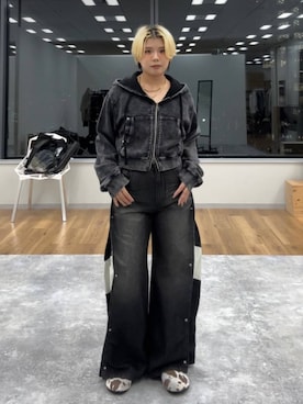 「アイテム（パーカー）」を使った、shibaoutfitsさん（レディース・154cm・20代）の夏コーディネート