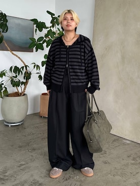 「アイテム（パーカー）」を使った、shibaoutfitsさん（レディース・154cm・20代）の夏コーディネート