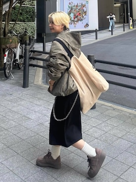 「アイテム（ブルゾン）」を使った、shibaoutfitsさん（レディース・154cm・20代）の夏コーディネート