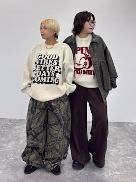 「アイテム（カーゴパンツ）」を使った、shibaoutfitsさん（レディース・154cm）の秋コーディネート