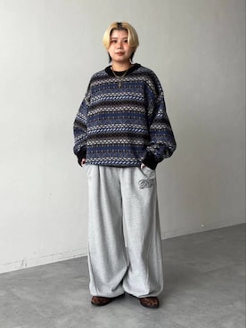 「アイテム（スウェットパンツ）」を使った、shibaoutfitsさん（レディース・154cm・20代）の秋コーディネート