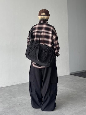 「アイテム（カーゴパンツ）」を使った、shibaoutfitsさん（レディース・154cm・20代）の秋コーディネート