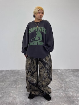 「アイテム（カーゴパンツ）」を使った、shibaoutfitsさん（レディース・154cm）の秋コーディネート
