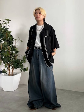 「Anui（アニュイ）のアイテム」を使った、shibaoutfitsさん（レディース・154cm）の夏コーディネート