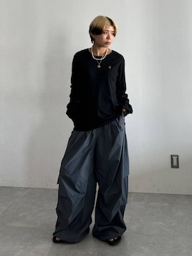 「アイテム（カーゴパンツ）」を使った、shibaoutfitsさん（レディース・154cm・20代）の秋コーディネート