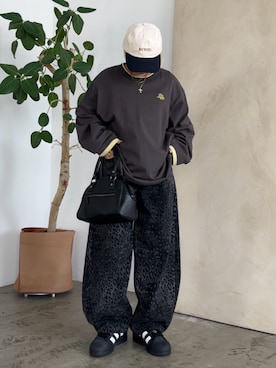 「アイテム（Tシャツ/カットソー）」を使った、shibaoutfitsさん（レディース・154cm）の夏コーディネート