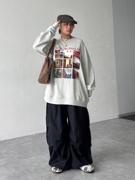 「アイテム（カーゴパンツ）」を使った、shibaoutfitsさん（レディース・154cm・20代）の秋コーディネート