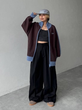 「アイテム（スラックス）」を使った、shibaoutfitsさん（レディース・154cm・20代）の夏コーディネート