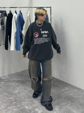 「アイテム（スウェット）」を使った、shibaoutfitsさん（レディース・154cm・20代）の秋コーディネート