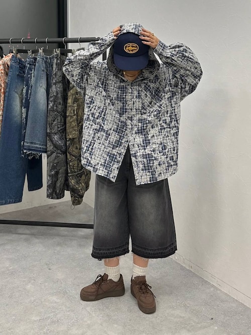 ブラウス シャツ 「UNISEX」オンブレフードシャツ レディース メンズ UNISEX》オンブレフードシャツ（シャツ/ブラウス）｜PBLIM