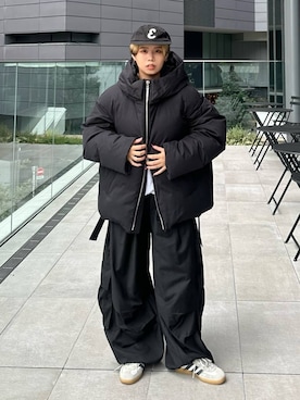 「アイテム（ダウンジャケット/コート）」を使った、shibaoutfitsさん（レディース・154cm・20代）の秋コーディネート