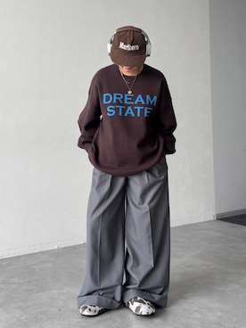 「PBLIM（ページボーイリム）のアイテム（スラックス）」を使った、shibaoutfitsさん（レディース・154cm）の秋コーディネート